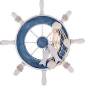 Nautical Wheel Decorative Artifact PNG image