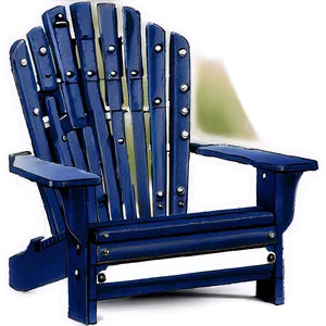Navy Adirondack Chair PNG 21