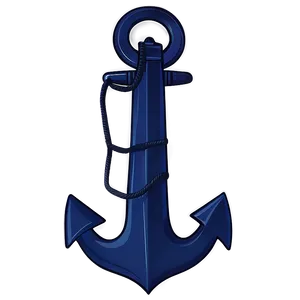 Navy Anchor In Flat Design PNG 76