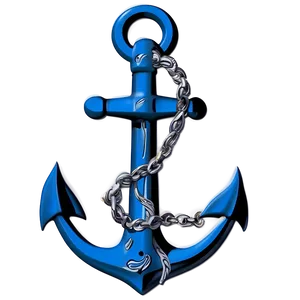 Navy Anchor On Blue Background PNG Nat