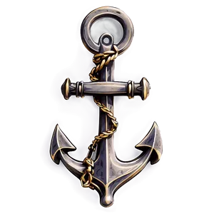 Navy Anchor With Compass PNG Hds83