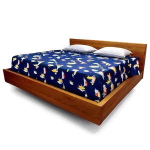 Navy Bed Sheet PNG 3