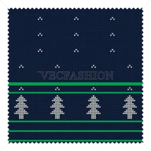 Navy Blue Fabric Swatchwith Decorative Pattern