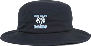 Navy Blue Rams Bucket Hat PNG