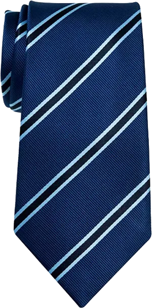 Navy Blue Striped Tie PNG image