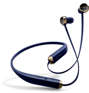 Navy Blue Wireless Earphones PNG
