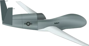 Navy Drone3 D Model PNG image