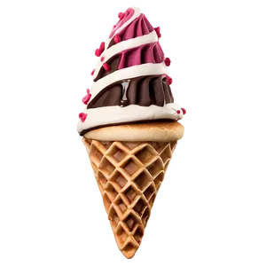 Neapolitan Waffle Cone PNG 06282024