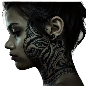 Neck Tattoo Design Ideas PNG 06122024