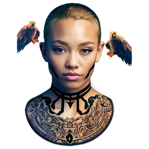 Neck Tattoo Design Ideas PNG 06122024
