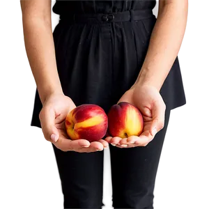 Nectarine In Hand PNG Egj