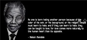 Nelson Mandela Loveand Hate Quote PNG image