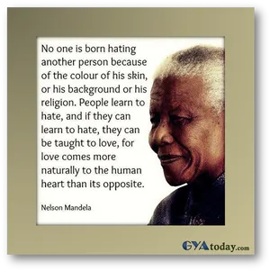 Nelson Mandela Loveand Hate Quote PNG image