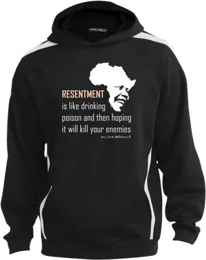 Nelson Mandela Quote Hoodie PNG image