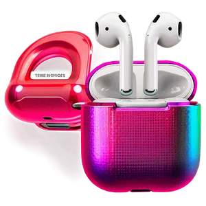 Neon Airpods Case Template PNG 17