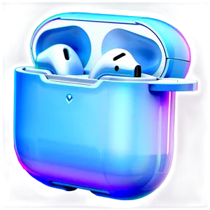Neon Airpods Case Template PNG Qwa