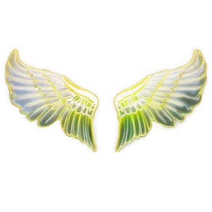 Neon Angel Wings Symbol PNG Dcj