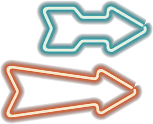 Neon Arrow Signs PNG image