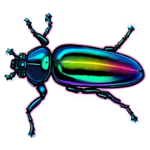 Neon Beetle Art PNG 14 PNG