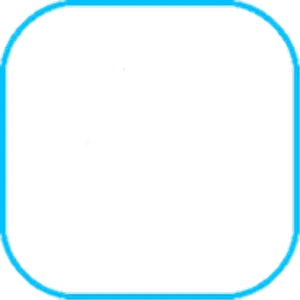 Neon Blue Square Outline