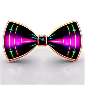 Neon Bow Tie PNG 05252024