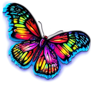 Neon Butterfly Fantasy Png 06272024 PNG image