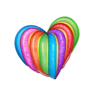 Neon Candy Heart PNG 06122024