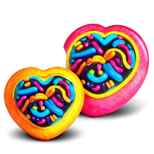 Neon Candy Heart PNG Fdx19 PNG