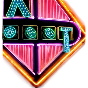 Neon Casino Sign Corner PNG image