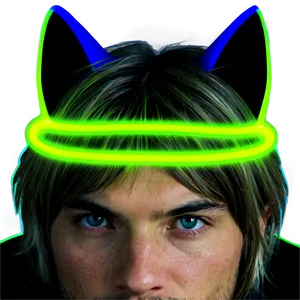 Neon Cat Ear PNG Lop95