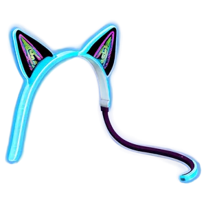 Neon Cat Ear PNG Sca