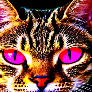 Neon Cat Face Png Xrk60 PNG image