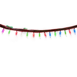 Neon Christmas String Lights PNG Ybn
