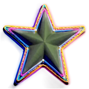 Neon Christmas Tree Star PNG Pjj52