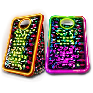 Neon Color Cornhole Bag Png 06292024 PNG image