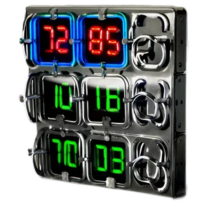 Neon Countdown Timer Png 13 PNG image