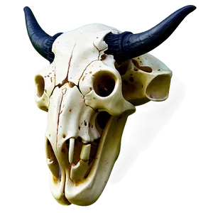Neon Cow Skull PNG Hww
