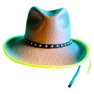 Neon Cowgirl Hat PNG 06132024