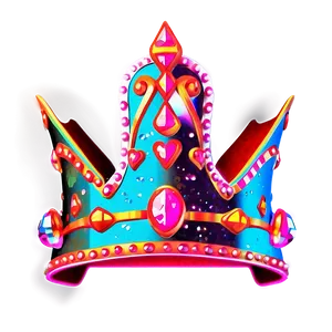 Neon Crown For Decoration PNG Oyo21 PNG