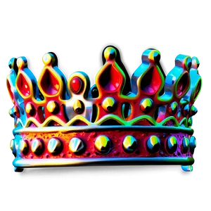 Neon Crown Motif PNG 34
