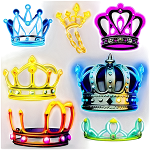 Neon Crown Outline Png 06272024 PNG image