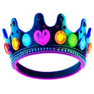 Neon Crown Render PNG 6