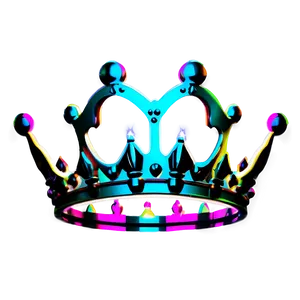 Neon Crown Silhouette PNG 6 PNG