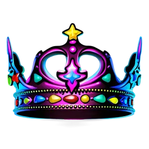 Neon Crown Vector PNG 06272024