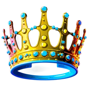 Neon Crown Vector PNG 63