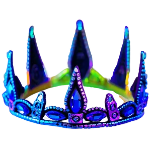 Neon Crown With Diamonds PNG Aut