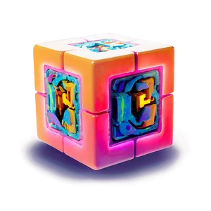 Neon Cube PNG 52
