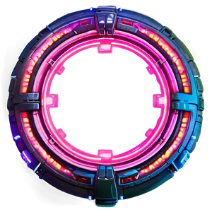 Neon Cyber Portal Png 05212024 PNG image