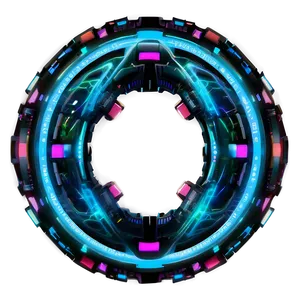 Neon Cyber Portal Png 05212024 PNG image
