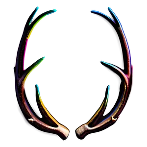 Neon Deer Antler PNG 06122024